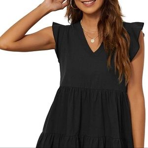 Kate kasin ruffle sleeve dress